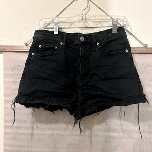 Black Denim Shorts